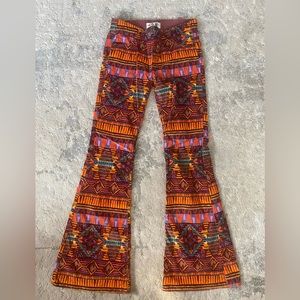 Free people tribal flare pant in size 28.